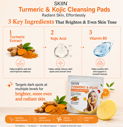Turmeric Kojic Acid+ Cleansing Pads | Brightening Every Day
