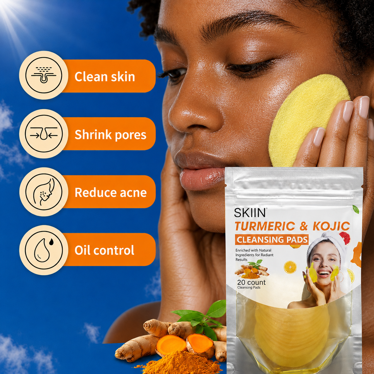 Turmeric Kojic Acid+ Cleansing Pads | Brightening Every Day